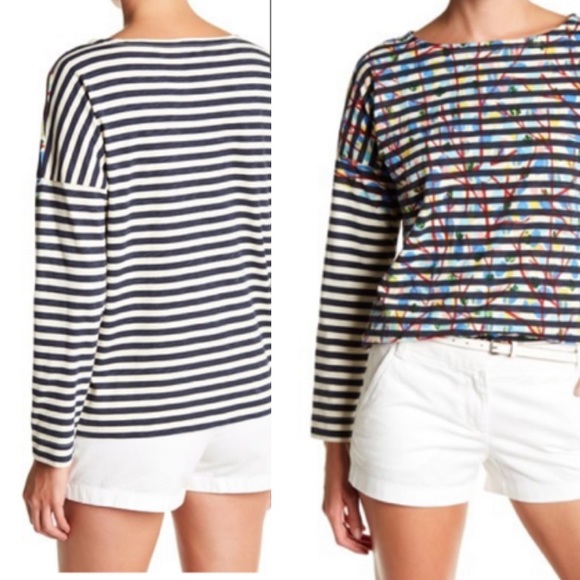 J Crew Michael De Feo Striped Tee - Picture 2 of 7